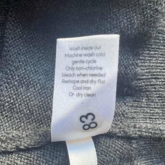 Athleta Hanover Sweater Merino Wool Thermolite Pullover Charcoal Gray Size Small - Picture 8 of 9